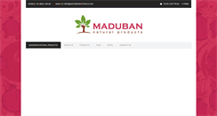 Desktop Screenshot of madubannaturals.com