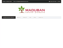 Tablet Screenshot of madubannaturals.com